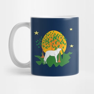 Wolf in the forest Mug